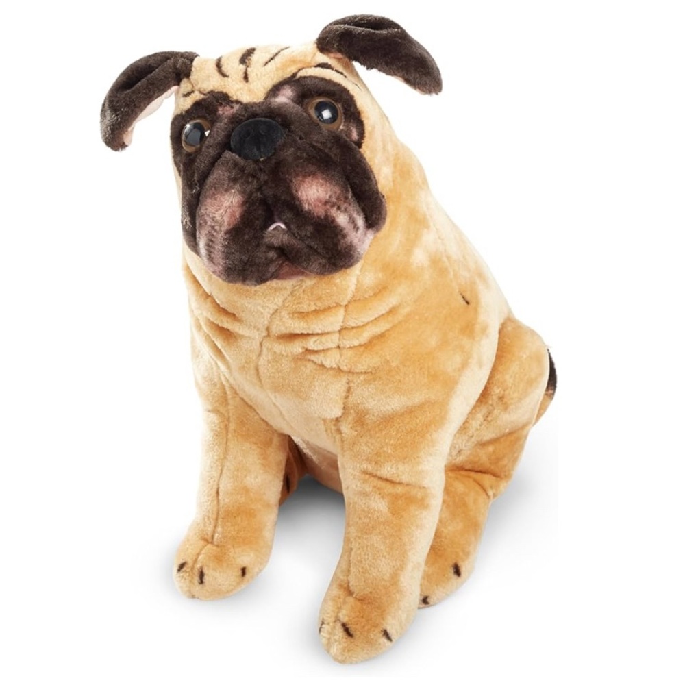 Melissa & Doug Plush Pug Dog Toy - Tan and Brown
